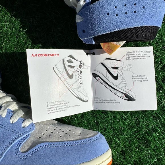 Jordan 1 High Zoom Air Comfort 2 Royal Pulse / Alpha Orange - Picture 12 of 12